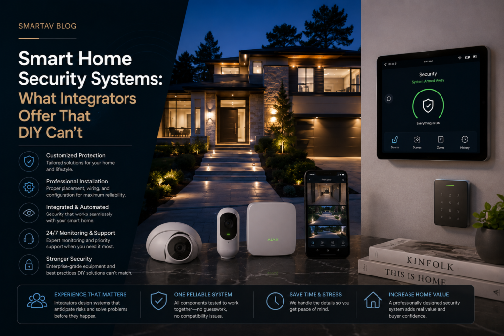 Infographic: what professional smart home security integrators offer that DIY systems can't